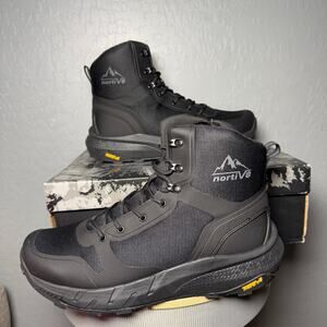 NORTIV 8 Men Military Tactical Boots Lightweight Motorcycle Combat Hiking Shoes